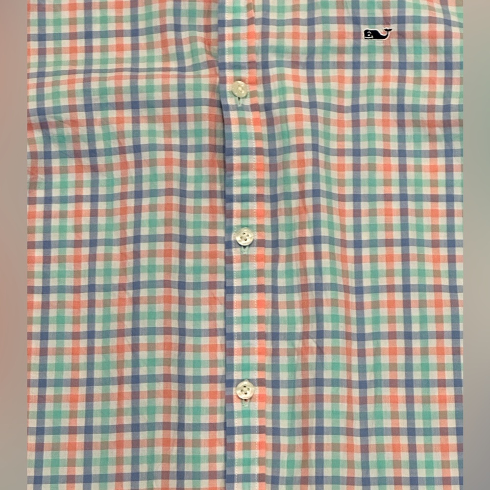 Vineyard Vines Boys XL 18 Multicolor Checkered Shirt - Picture 6 of 6